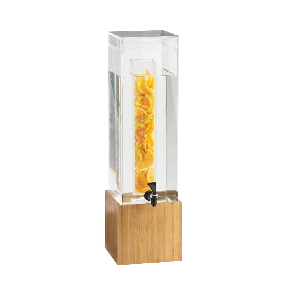 Cal-Mil 1527-3INF-60 3 gal Beverage Dispenser w/ Infuser - Plastic Container, Bamboo Base