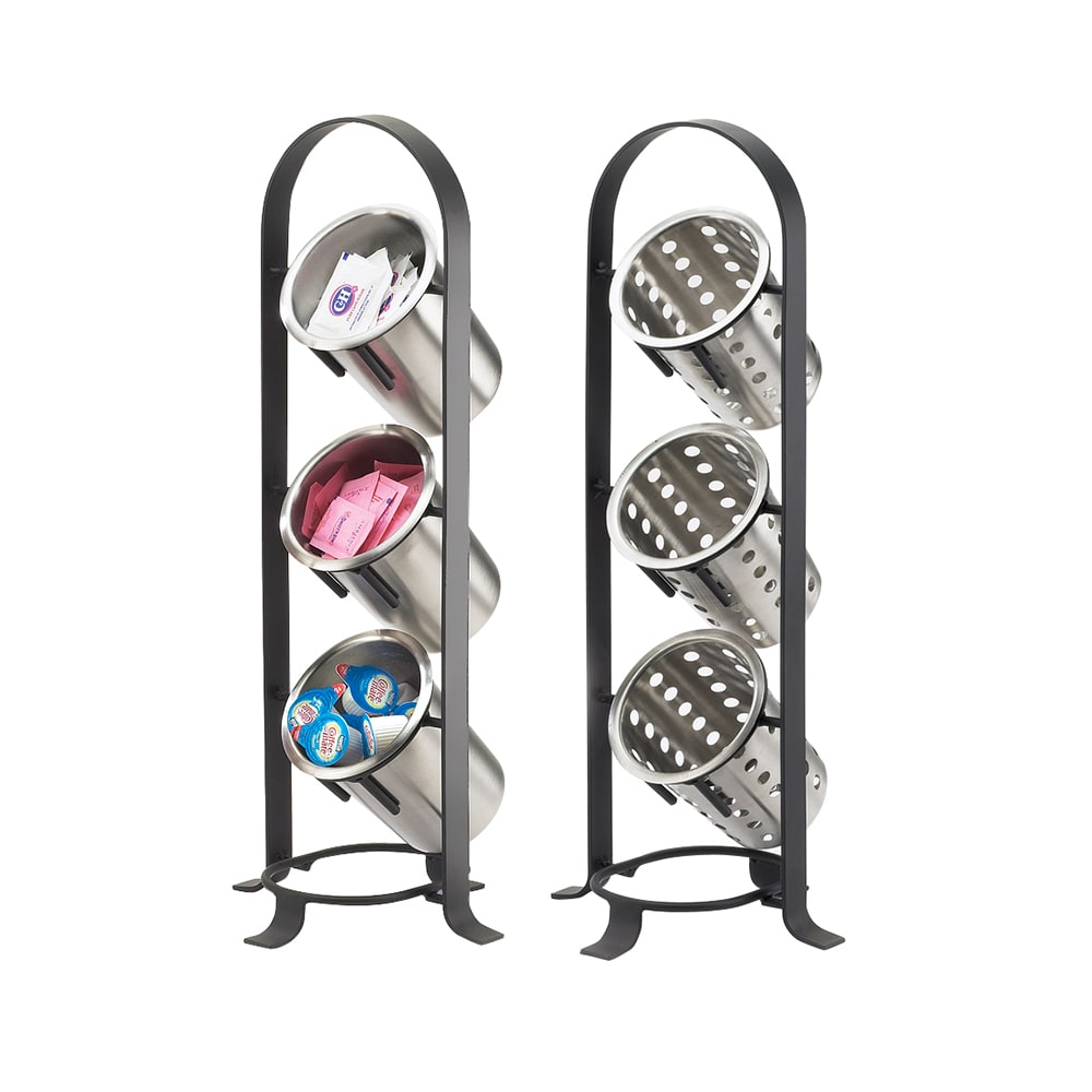 Cal-Mil 1583-13 3 Tier Cylinder Display, 8 3/4 x 8 1/2 x 21", Black