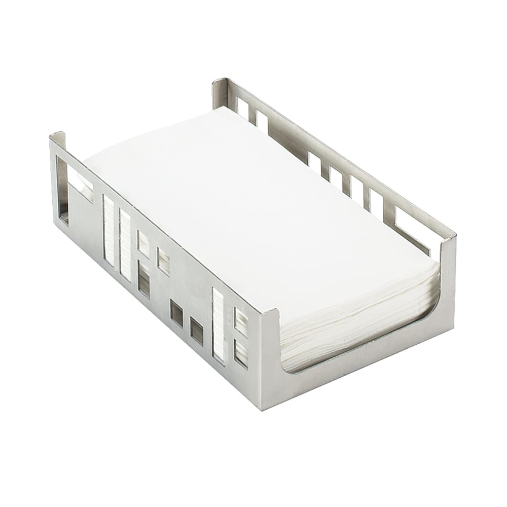 Cal-Mil 1606-55 Squared Napkin Holder, 9 1/4 x 5 1/4 x 2 1/2", Stainless