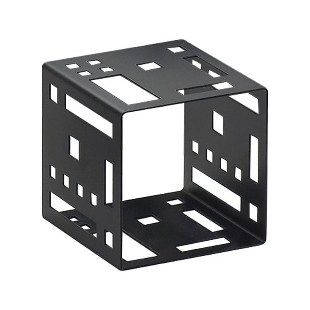 Cal-Mil 1607-7-13 7" Square Riser Cube - Metal, Black