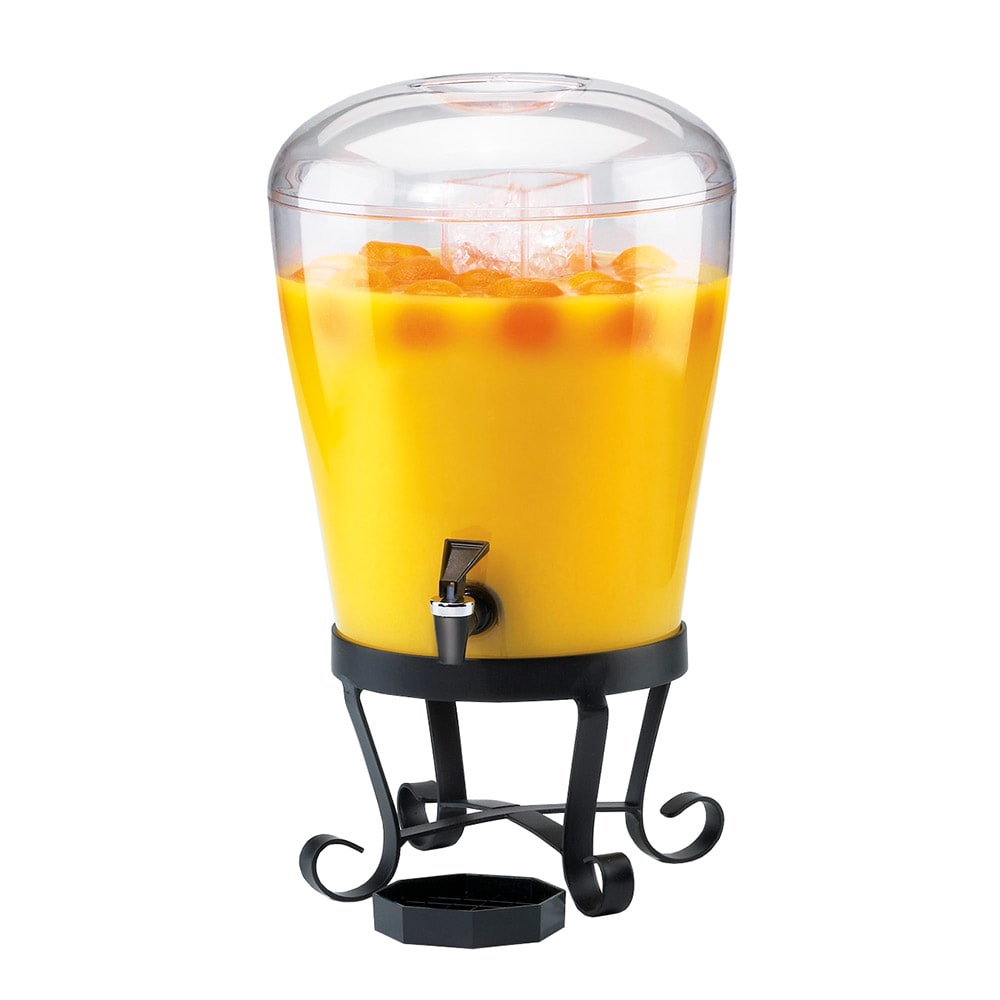 Cal-Mil 1610 3 gal Beverage Dispenser w/ Ice Tube - Plastic Container, Black Base