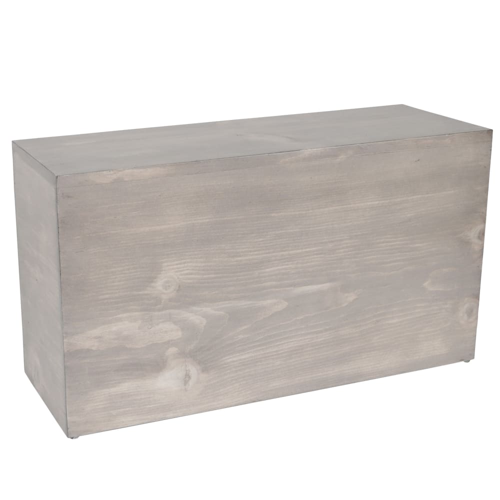 Cal-Mil 166-11-110 Rectangular Display Riser - 7" x 20 1/2" x 11", Pine Wood, Gray Wash