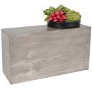 Cal-Mil 166-11-110 Rectangular Display Riser - 7" x 20 1/2" x 11", Pine Wood, Gray Wash thumbnail 2