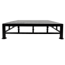 Cal-Mil 1711-3-65 12" Square Buffet Riser w/ Slate Top - 3"H, Metal, Black thumbnail 3