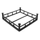 Cal-Mil 1711-3-65 12" Square Buffet Riser w/ Slate Top - 3"H, Metal, Black thumbnail 4