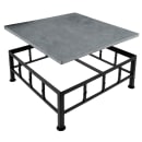 Cal-Mil 1711-5-65 12" Square Buffet Riser w/ Slate Top - 5"H, Metal, Black thumbnail 2