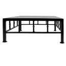 Cal-Mil 1711-5-65 12" Square Buffet Riser w/ Slate Top - 5"H, Metal, Black thumbnail 3