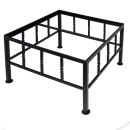 Cal-Mil 1711-7-65 12" Square Buffet Riser w/ Slate Top - 7"H, Metal, Black thumbnail 3