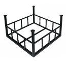 Cal-Mil 1711-7-65 12" Square Buffet Riser w/ Slate Top - 7"H, Metal, Black thumbnail 5