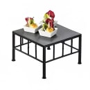Cal-Mil 1711-7-65 12" Square Buffet Riser w/ Slate Top - 7"H, Metal, Black thumbnail 7