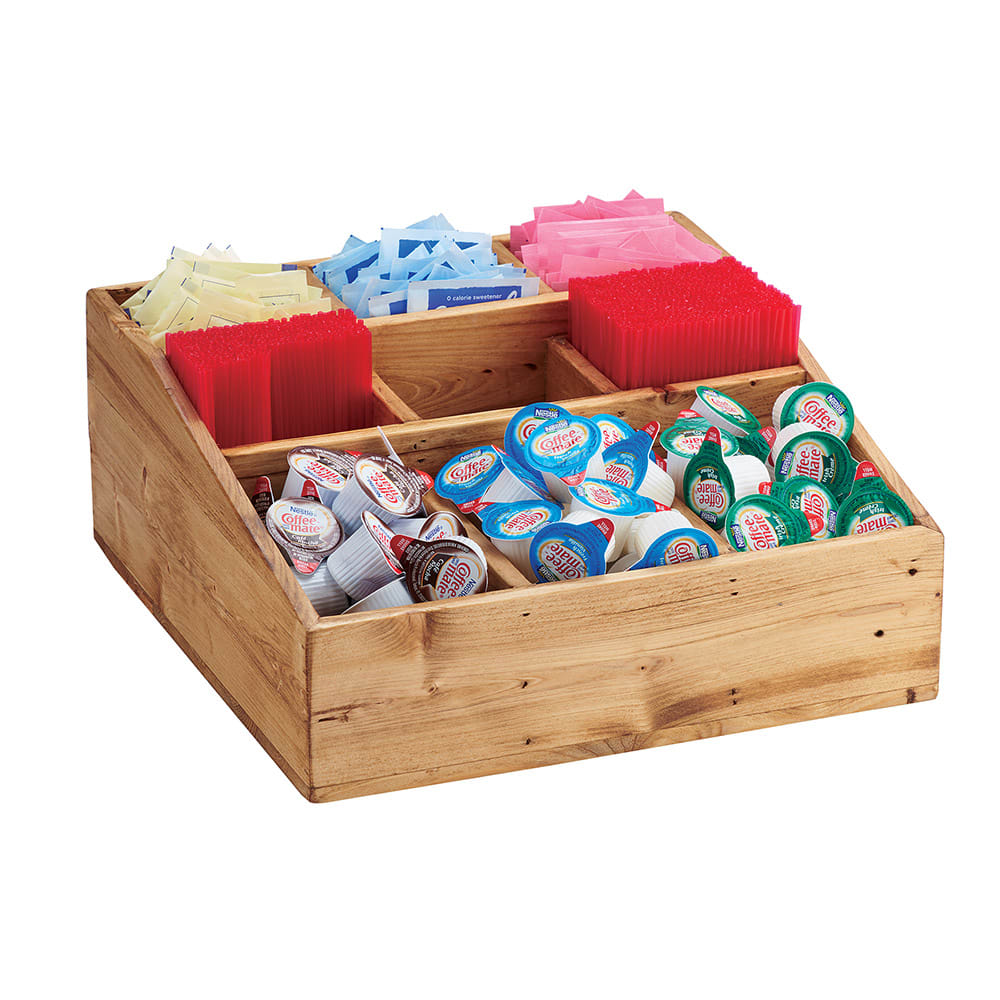 Cal-Mil 1714-99 Condiment Organizer w/ (9) Bins - Brown