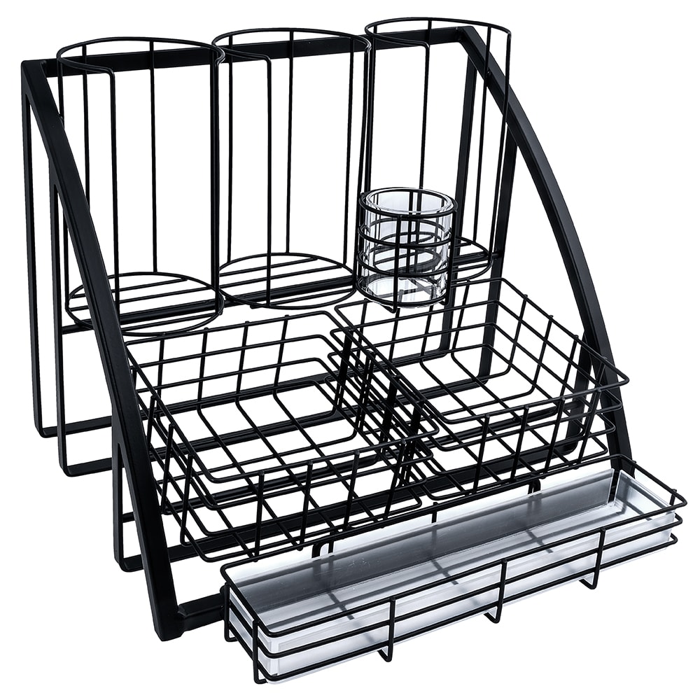 Cal-Mil 1715-13 Wire Beverage Service,  15 x 14 x 12", Black