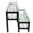 Cal-Mil 172313 Rectangular 6 Compartment Condiment Jar Display - Clear/Black thumbnail 3