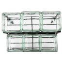Cal-Mil 172313 Rectangular 6 Compartment Condiment Jar Display - Clear/Black thumbnail 5