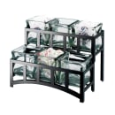 Cal-Mil 172313 Rectangular 6 Compartment Condiment Jar Display - Clear/Black thumbnail 8