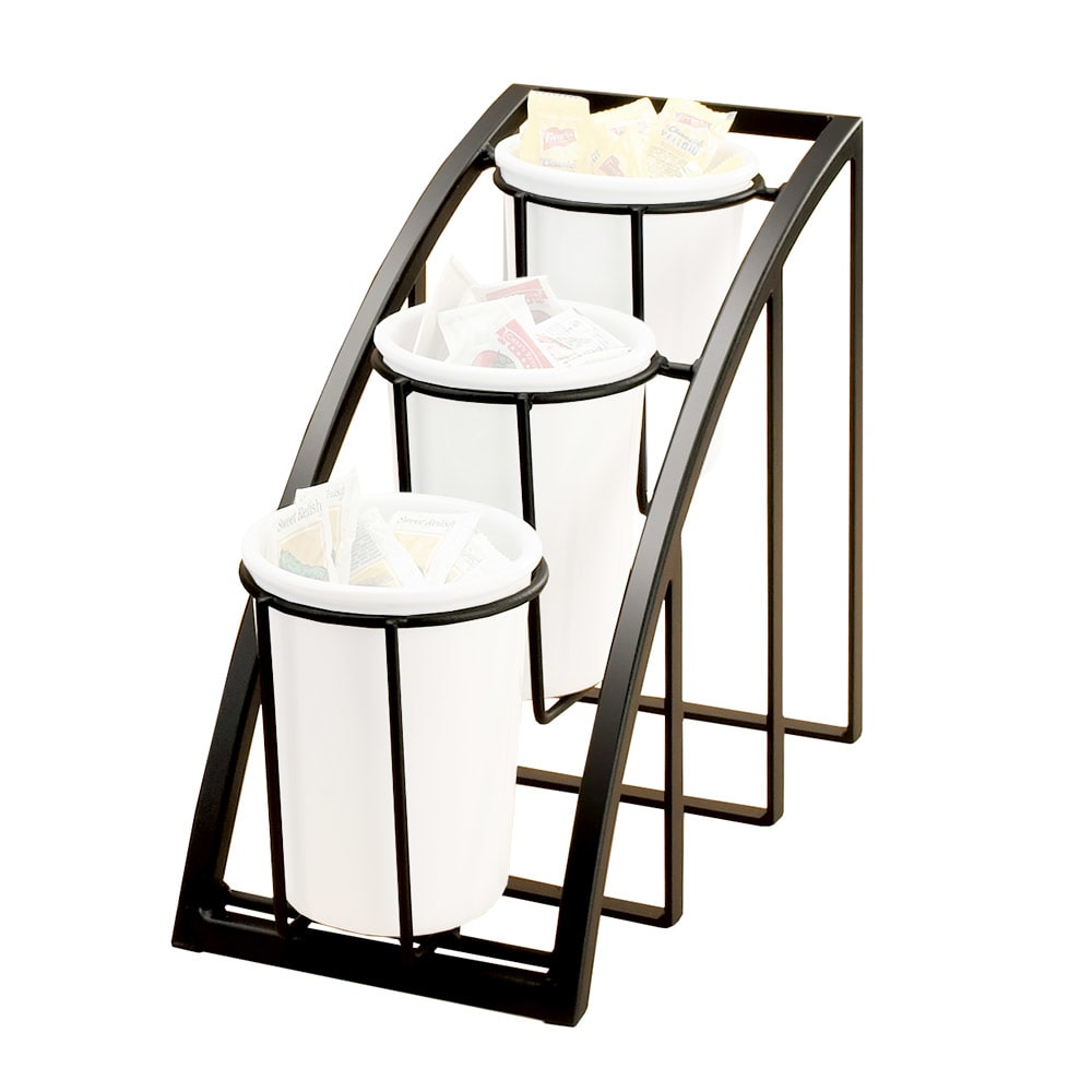 Cal-Mil 1746-3-13 3 Tier Mission Style Frame for Crock & Cylinder, 10 3/4" H, Black