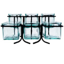 Cal-Mil 1809-13 Rectangular 6 Compartment Condiment Jar Display - Clear/Black thumbnail 3