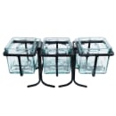 Cal-Mil 1809-13 Rectangular 6 Compartment Condiment Jar Display - Clear/Black thumbnail 5