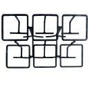 Cal-Mil 1809-13 Rectangular 6 Compartment Condiment Jar Display - Clear/Black thumbnail 6