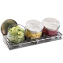 Cal-Mil 1850-4-55 (3) Compartment Bar Garnish Tray - Lift Off Lid thumbnail 2