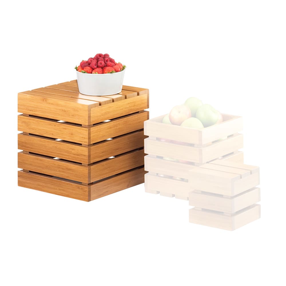 Cal-Mil 1944-12-60 Square Crate Riser - 12", Bamboo