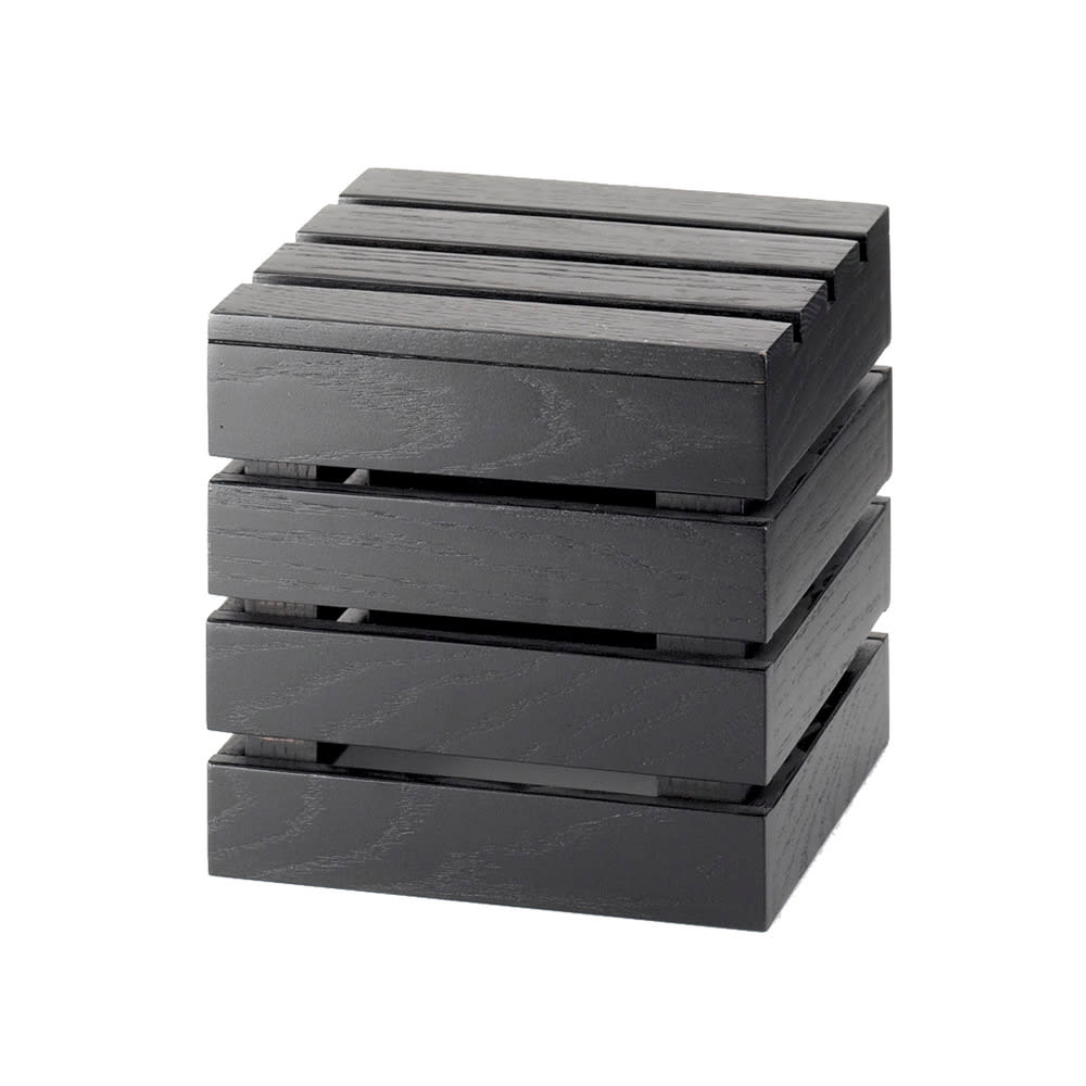 Cal-Mil 1944-9-96 9" Square Display Riser Crate - 9"H, Midnight Bamboo