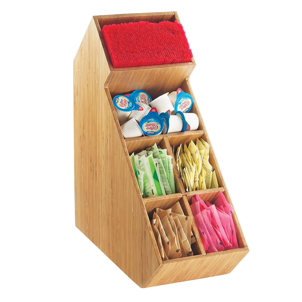 Cal-Mil 2052-60 Condiment Organizer w/ (6) Bins - Brown