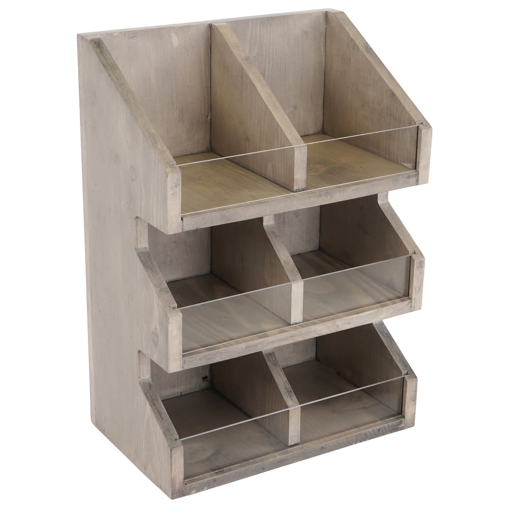 Cal-Mil 2054-110 Condiment Organizer w/ (6) Bins - Gray