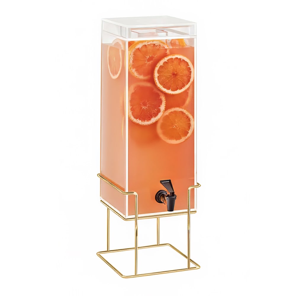 Cal-Mil 22002-3INF-46 3 gal Beverage Dispenser w/ Infuser - Plastic Container, Brass Base
