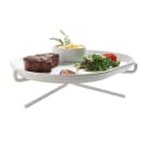 Cal-Mil 22014-4-15 Rectangular Riser Platter Stand - 13 1/4"L x 11 1/4"W x 4"H, Steel, White thumbnail 2