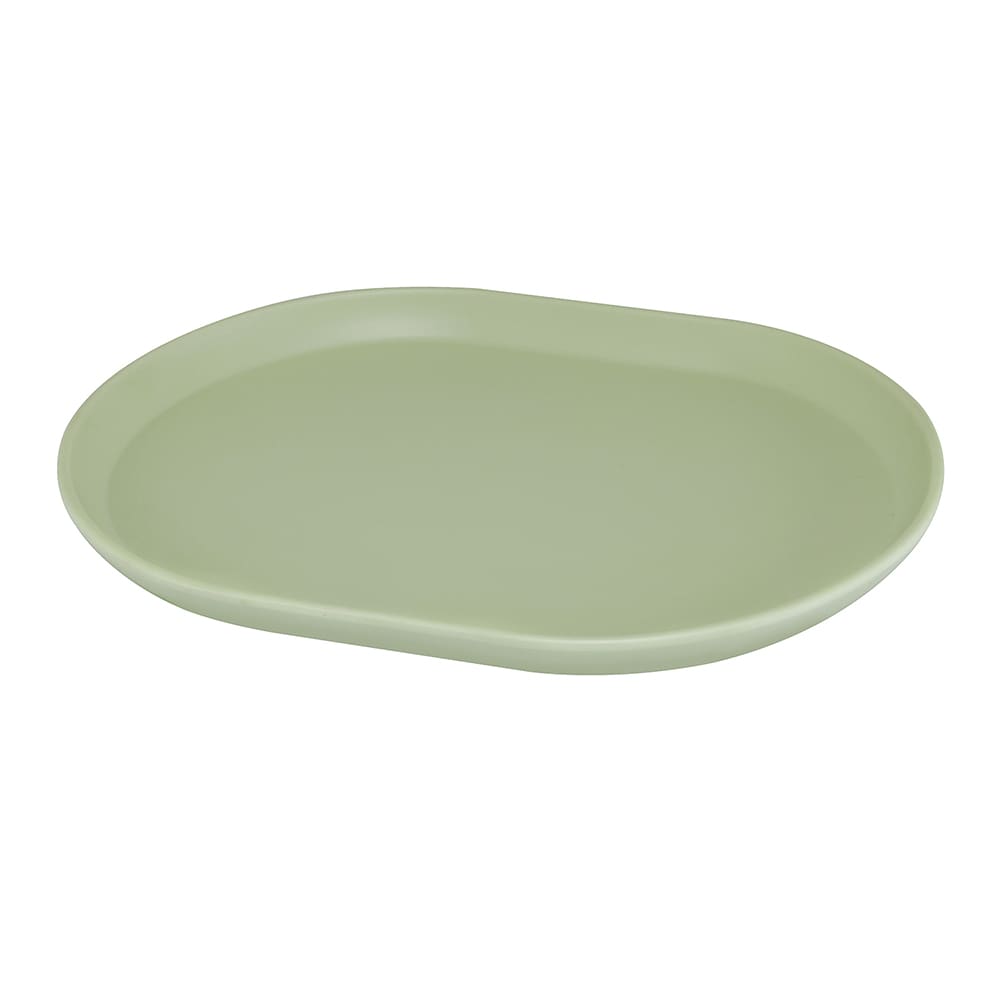 Cal-Mil 22018-107 14" x 11 1/4" Oval Hudson Platter - Melamine, Matcha