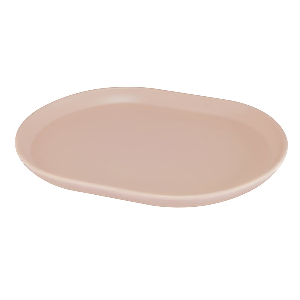 Cal-Mil 22018-108 14" x 11 1/4" Oval Hudson Platter - Melamine, Blush