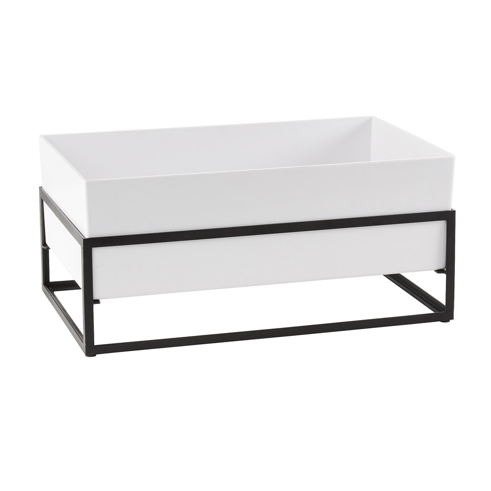 Cal-Mil 22020-12-13 Ice Housing w/ White Melamine Ice Pan - 20 1/4"W x 12 1/4"D x 9 1/4"H, Iron Frame