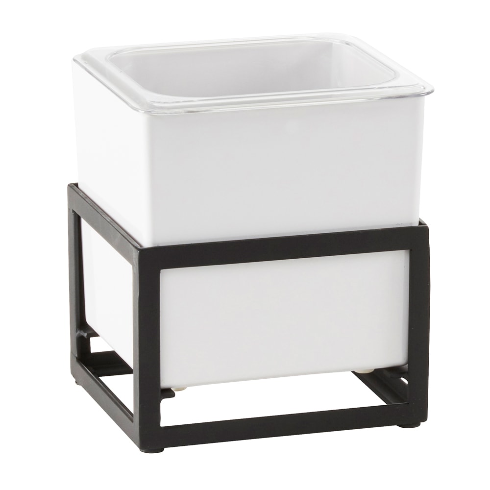 Cal-Mil 22020-6-13 Ice Housing w/ White Melamine Ice Pan - 6 1/2"W x 7"D x 8"H, Iron Frame