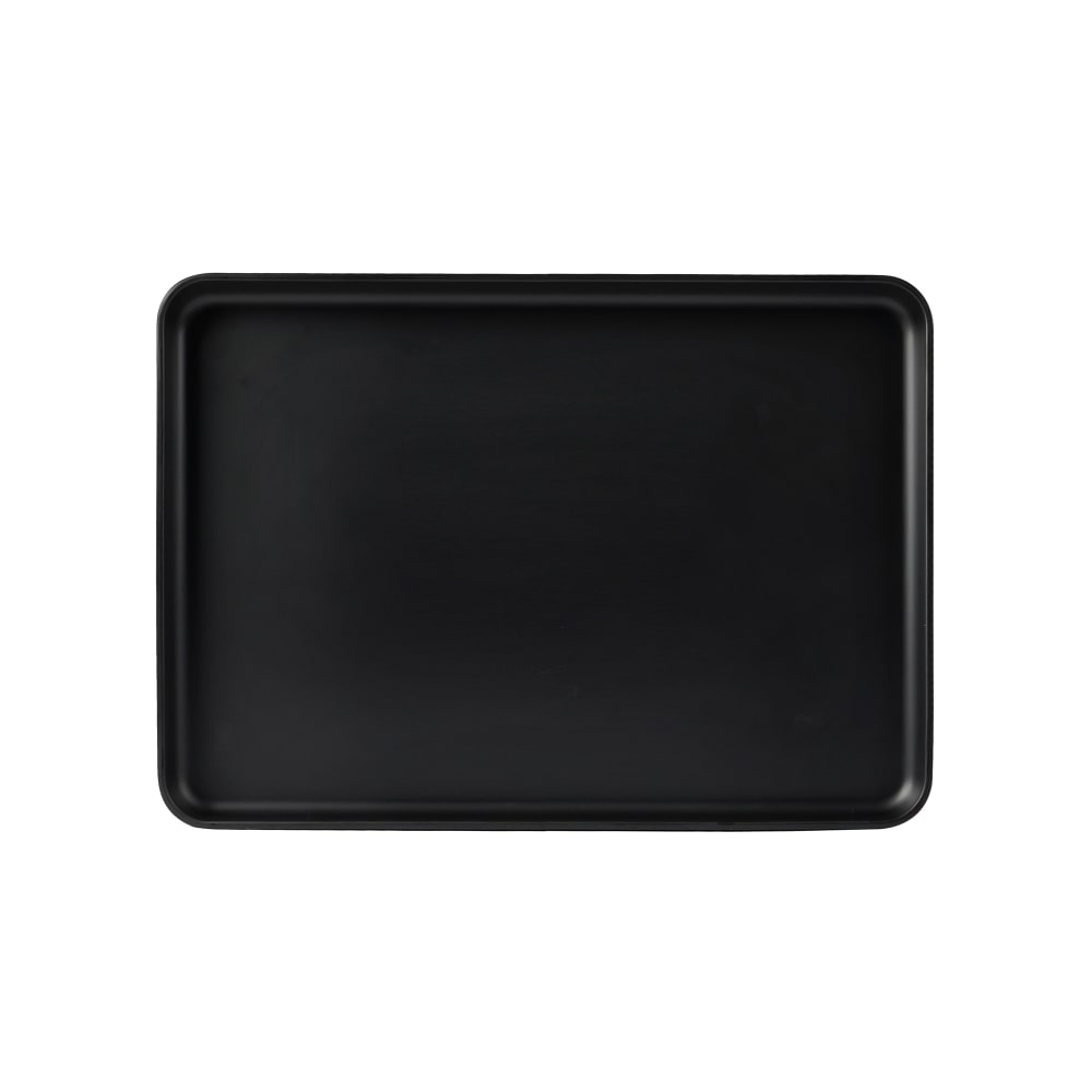 Cal-Mil 22025-13-13 13" x 9 1/2" Rectangular Hudson Plate - Melamine, Black