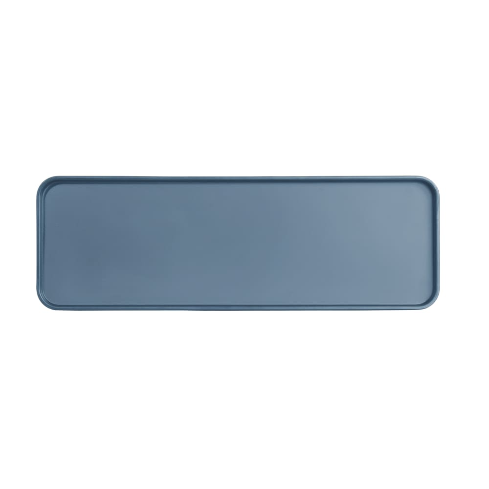Cal-Mil 22025-618-111 Rectangular Melamine Dinner Plate - 18" x 6", Stone Blue