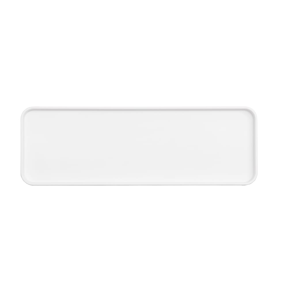 Cal-Mil 22025-618-15 Rectangular Melamine Dinner Plate - 18" x 6", White