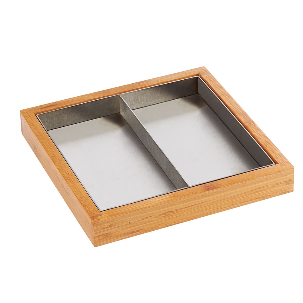 Cal-Mil 22052-60 9" Square Appetizer Tray, Bamboo