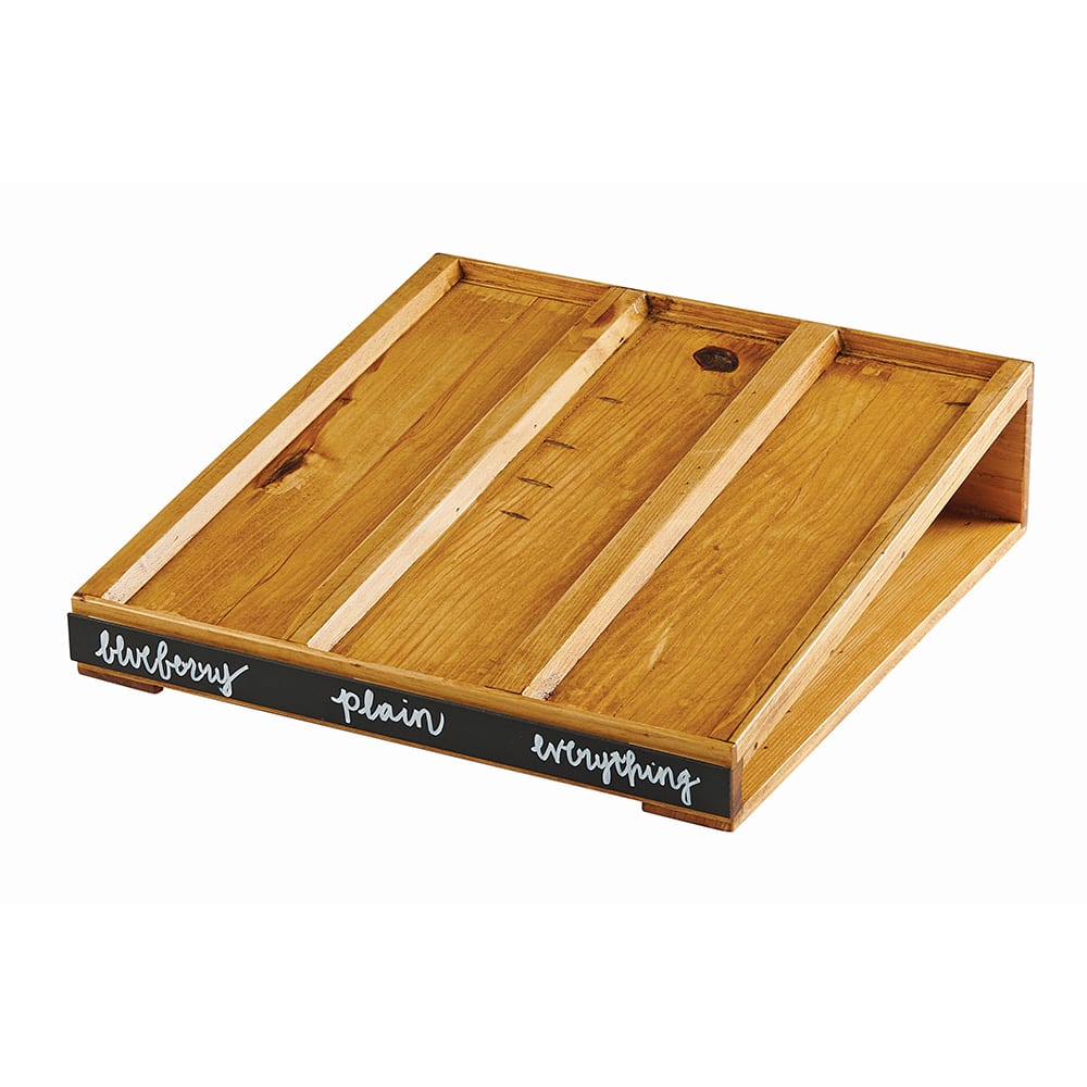 Cal-Mil 22062-99 Write On Bagel Holder Base - 15"W x 16"D, 4 1/4"H, Reclaimed Wood