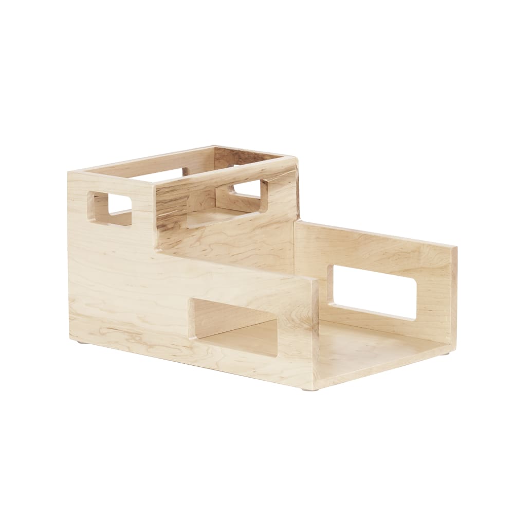 Cal-Mil 22068-71 2 Compartment Plate & Napkin Holder - 10 1/4"W x 15"D, Maple Wood, Blonde