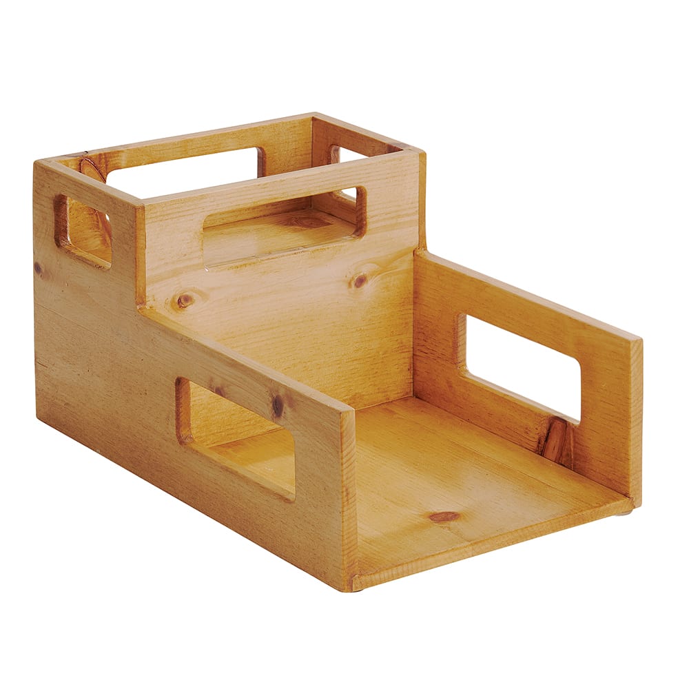 Cal-Mil 22068-99 2 Compartment Plate & Napkin Holder - 10 1/4"W x 15"D, Reclaimed Wood