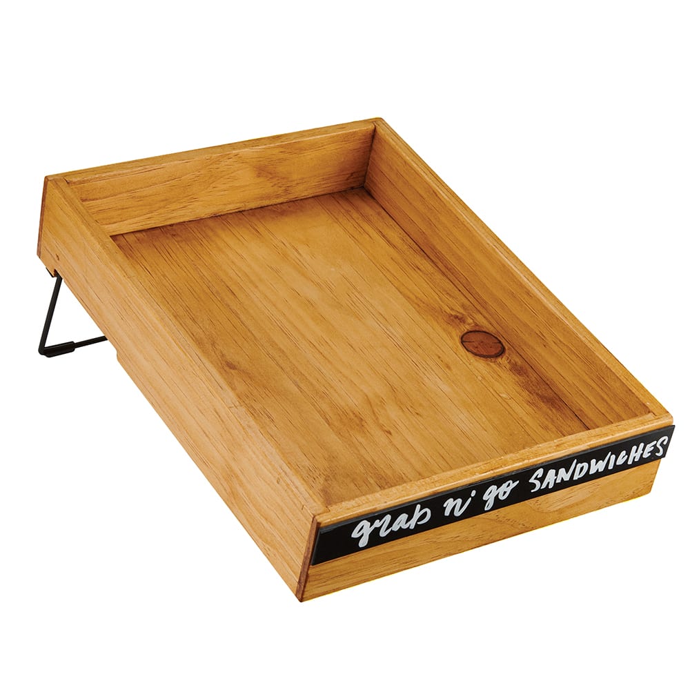Cal-Mil 22070-99 Adjustable Merchandising Rack w/ Write On Space - 12 1/4"W x 16 3/4"D, Reclaimed Wood