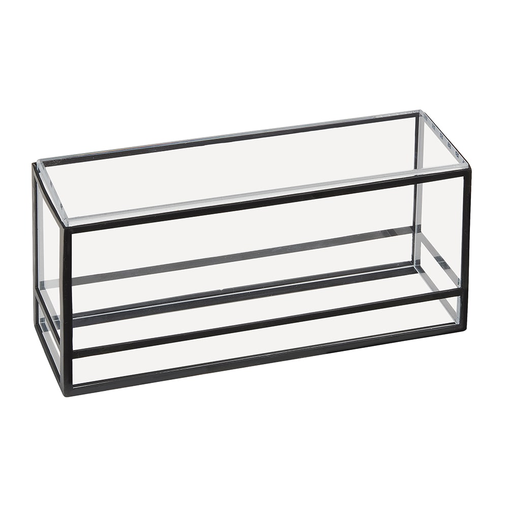 Cal-Mil 22077-13 Rectangular Display Riser Box - 15"W x 5"D x 5"H, Plastic/Steel, Black