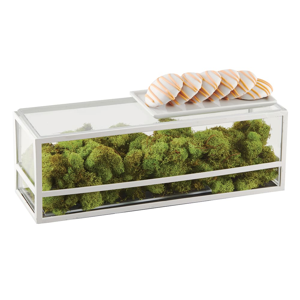 Cal-Mil 22077-15 Rectangular Display Riser Box - 15"W x 5"D x 5"H, Plastic/Steel, White