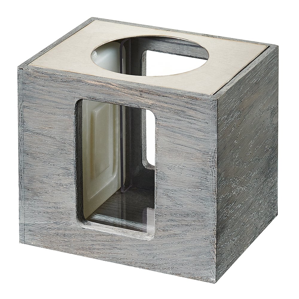 Cal-Mil 22081-83 Carafe Cooler w/ Cold Packs - 7 1/2"W x 5 3/4"D x 7"H, Oak Wood, Gray Wash