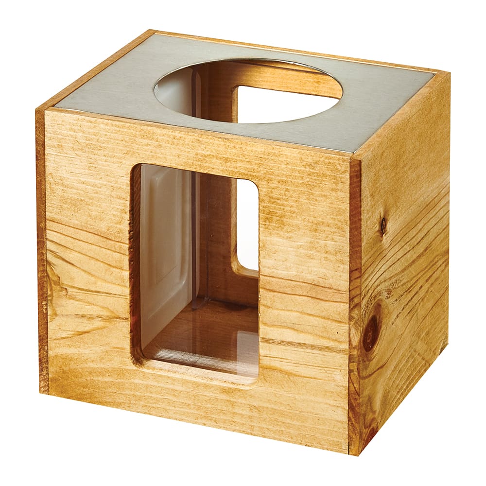 Cal-Mil 22081-99 Carafe Cooler w/ Cold Packs - 7 1/2"W x 5 3/4"D x 7"H, Reclaimed Wood