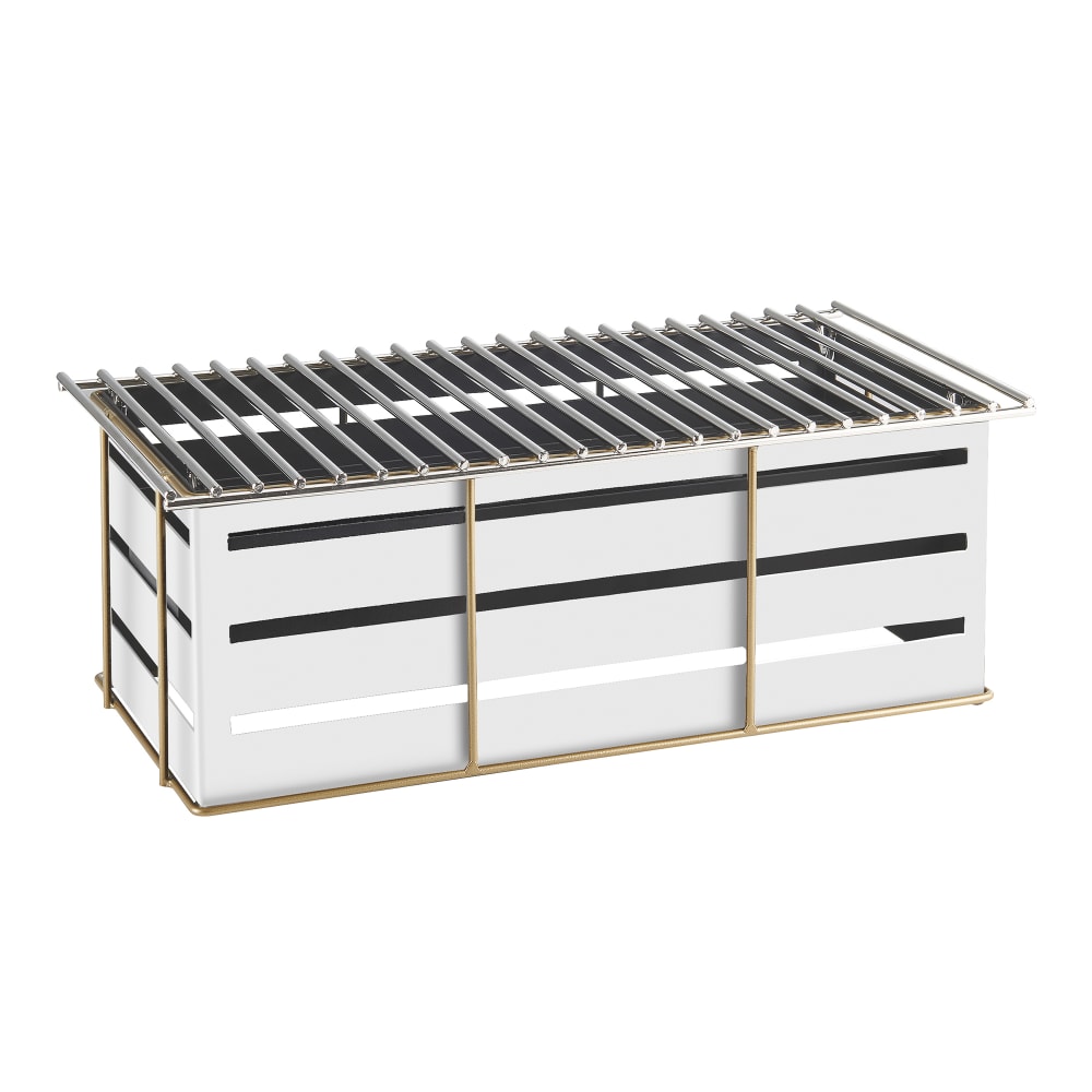 Cal-Mil 22083-15 Rectangular Chafer Alternative - 19 3/4" x 10" x 7 1/2"H, Metal, White