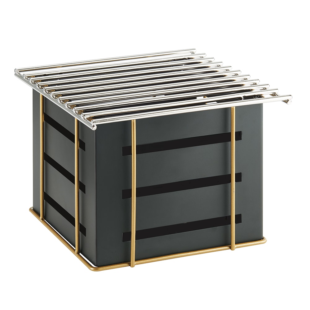 Cal-Mil 22084-90 10" Square Chafer Alternative - 7 1/2"H, Metal, Black