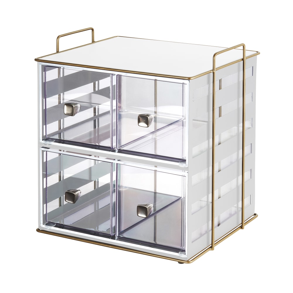 Cal-Mil 22088-15 4 Drawer Bread Display Case - 13" x 11 1/4" x 13 1/4"H, Acrylic/Steel, White