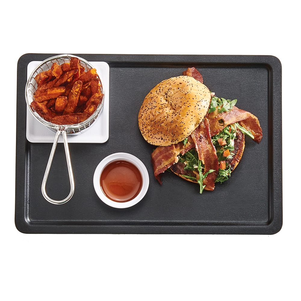 Cal-Mil 22100-13 13" Melamine Serving Tray, Black
